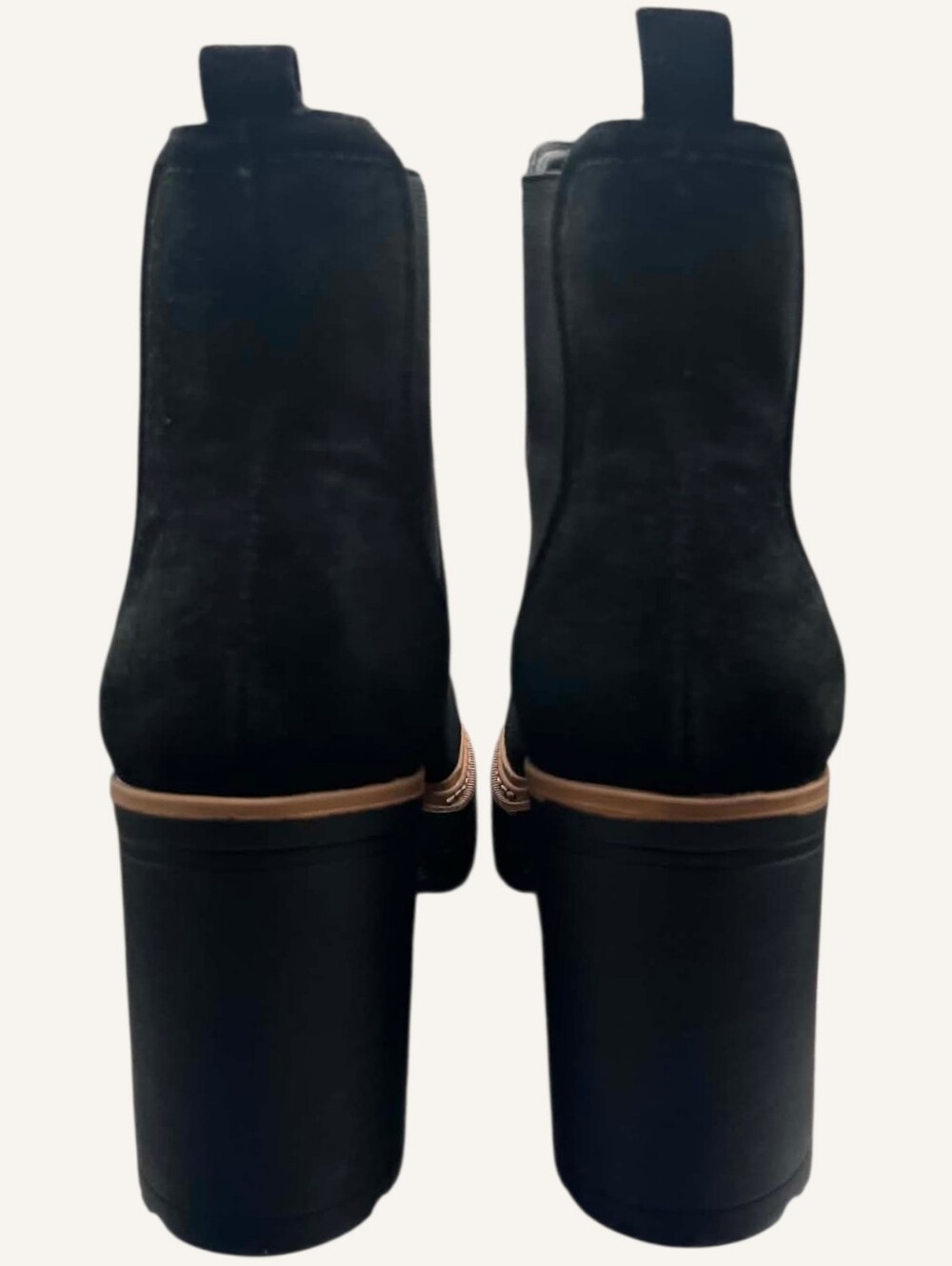 Steve Madden Lexa Black Suede Platform Chelsea Boots Size 10 NWT - Picture 5 of 10